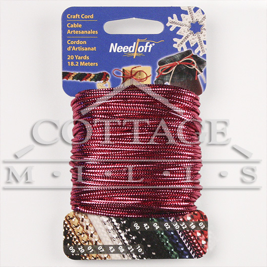 20 Yard Needloft Cord - Solid Metallic Magenta - #55032