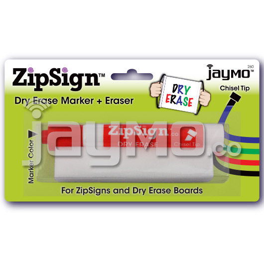 ZipSign Red Marker + Eraser Set