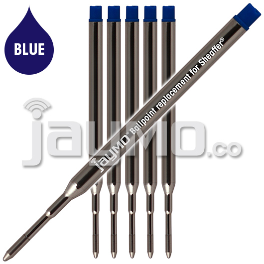2 x Sheaffer Compatible Ballpoint Pen Refill BLUE BLACK 